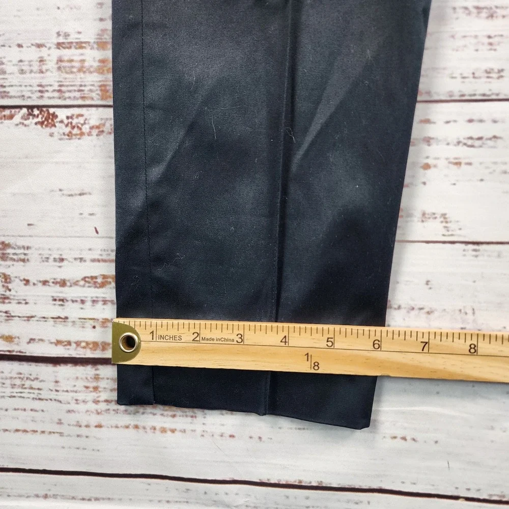 Ralph Lauren Black Label Pants Womens 4 Black Stretch Cotton Side Zip Skinny